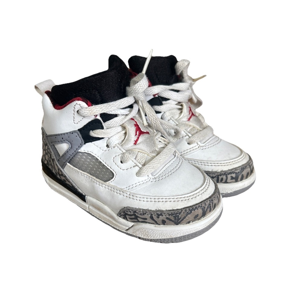 Nike‎ Air Jordan Spizike BT White Black Red Sneakers 317701-122 Toddler Size 7C